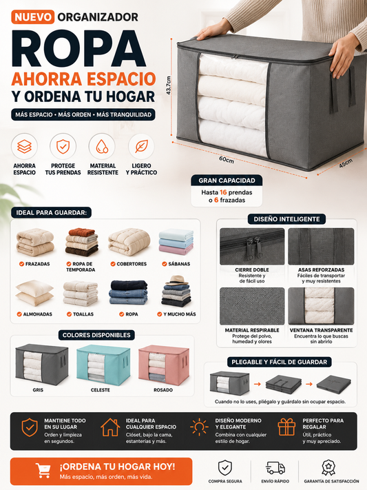 Organizador de Ropa y Frazadas